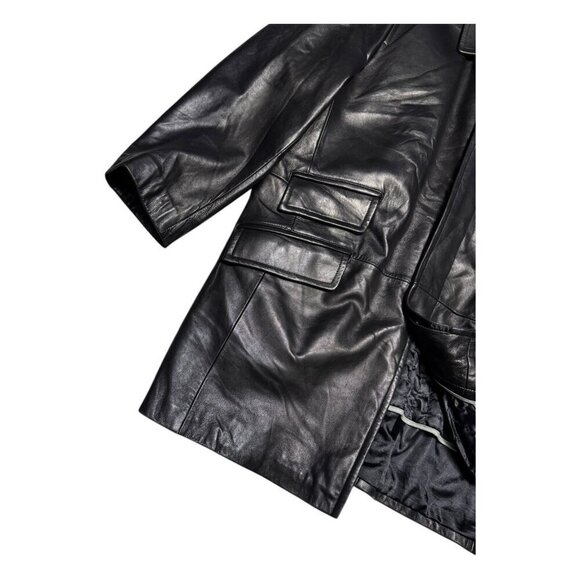 BERNARDO GENUINE LEATHER Designer Business Casual Winter Coat Jacket Mens Large - Picture 4 of 10